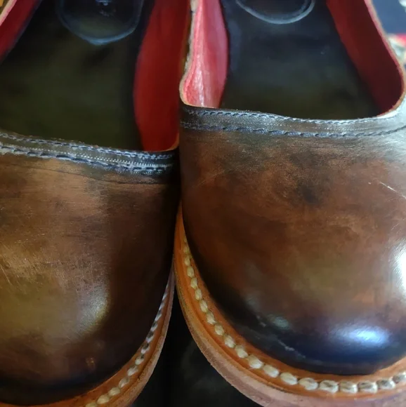 Freebird Dark Brown Leather Ankle Strap Flats - Picture 9 of 9